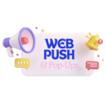 Web Push & Pop-Ups marketing and advertising are strategies used to engage website visitors and boost conversions through interactive notifications and ads. Here’s a breakdown of both: 1. Web Push Notifications What They Are: Web push notifications are short messages sent directly to a user’s device (desktop or mobile) via a web browser. They can appear even when the user isn’t on the website, as long as they’ve opted in to receive notifications. How They Work: After a user subscribes to notifications, businesses can send timely, personalized updates, offers, or reminders. These notifications can be triggered by specific actions (e.g., cart abandonment, special promotions) or scheduled for a particular time. Benefits: Real-time engagement with users. High visibility as they appear directly on a user’s screen. Effective for driving traffic, reminding customers about offers, and re-engaging users. 2. Pop-Ups What They Are: Pop-ups are windows that appear on a website to capture the attention of visitors. They can appear as overlays or banners that request action, like signing up for a newsletter or taking advantage of a discount. How They Work: Pop-ups can be triggered by various actions, such as when a visitor enters or exits the website, after a specific amount of time spent on the page, or when a visitor is about to leave the site (exit intent pop-ups). Benefits: Highly effective for capturing leads and increasing conversions. Can be customized with compelling calls-to-action (e.g., “Get 20% off today”). Provide businesses an opportunity to showcase special offers or collect email subscriptions.